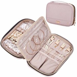 Pink travel Jewelry Organizer Bag